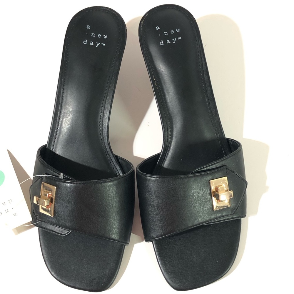 A new day Women's Judy Mule Heels Black - Picture 3 of 4